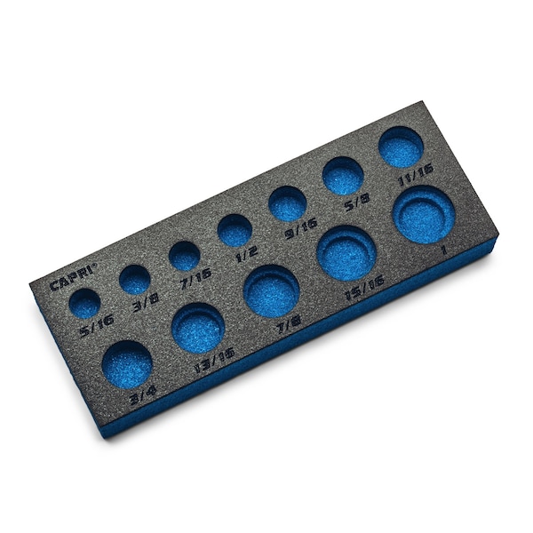 Mechanic's Tray for 38 Drive Sockets, SAE